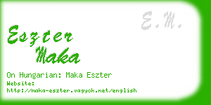 eszter maka business card